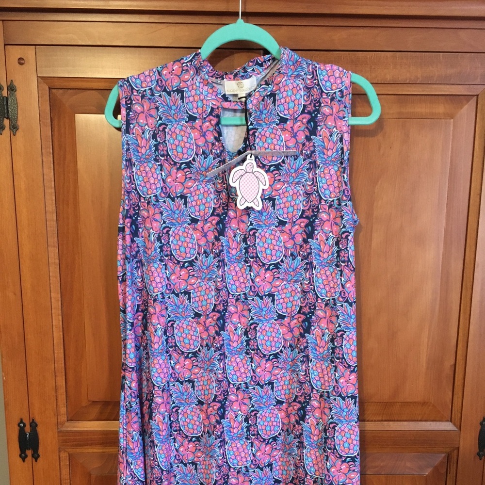 Simply Southern summer dress pineapples XL